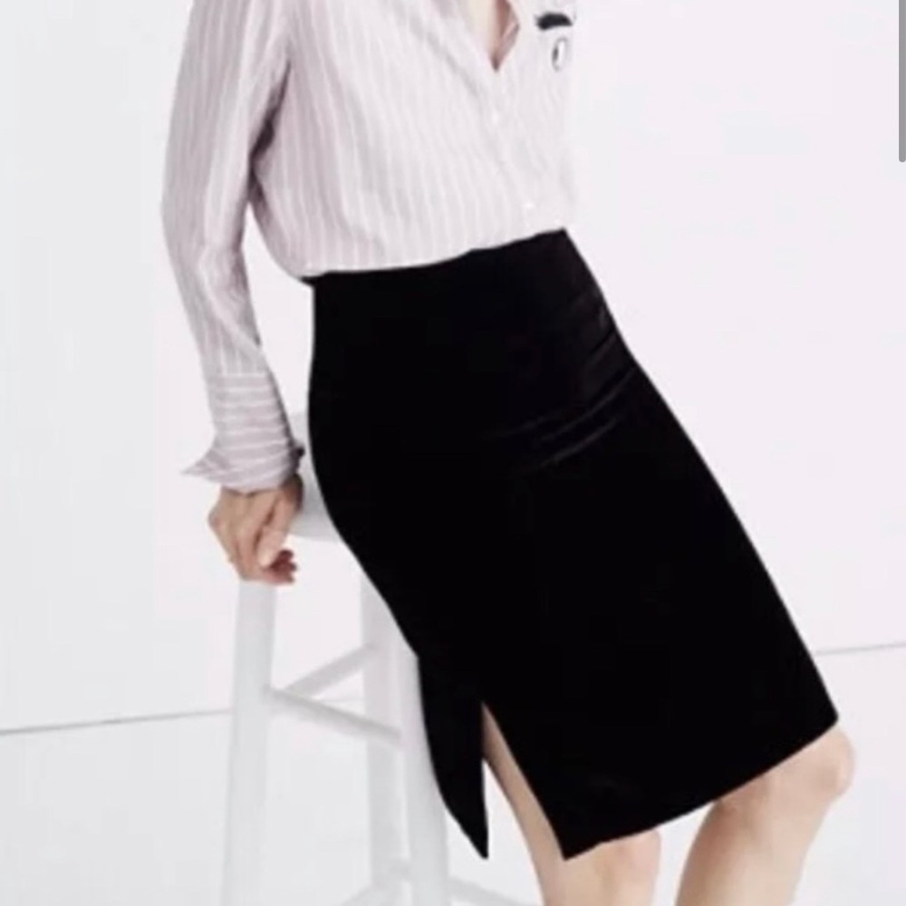 Madewell velvet skirt